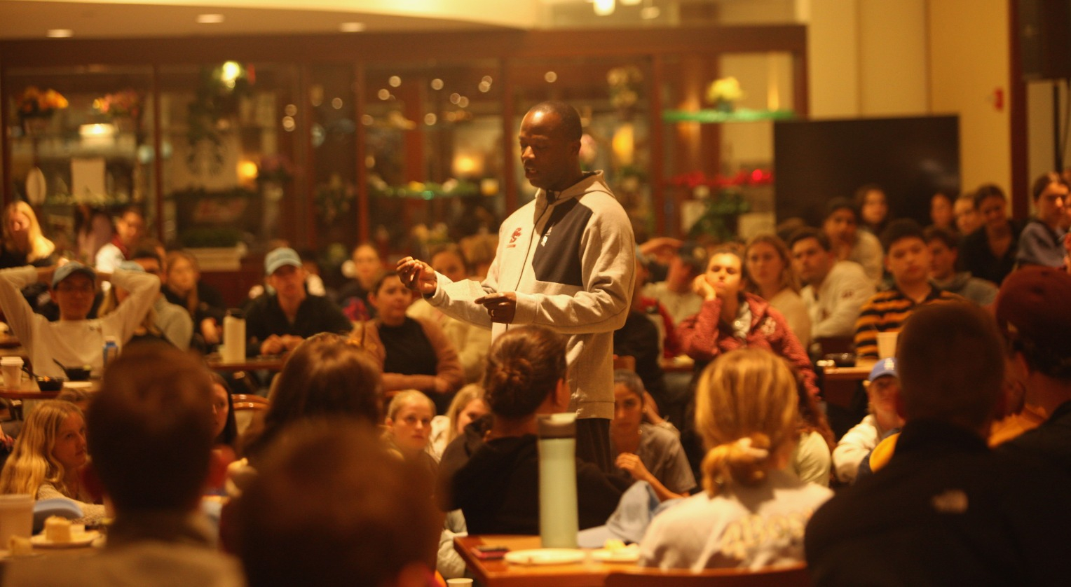 BC Men’s Basketball Coach Earl Grant Speaks at Agape Latte